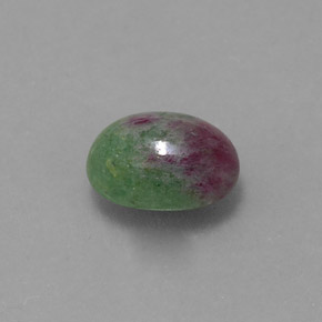 Rubi-zoisita multicolorido natural 2,27ct, corte oval, opaco