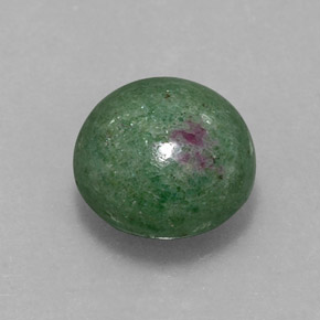 Rubi-zoisita multicolorido natural 5,13ct, corte redondo, opaco