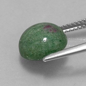 Rubi-zoisita multicolorido natural 5,13ct, corte redondo, opaco
