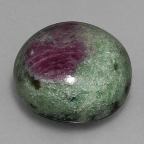 Rubi-Zoisite Multicolorido Natural 25.78ct, Corte Redondo, Opaco