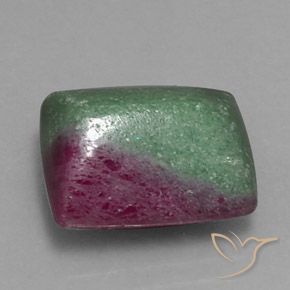 Rubi-Zoisite Multicolorido Natural 14.07ct, baguete, Opaco