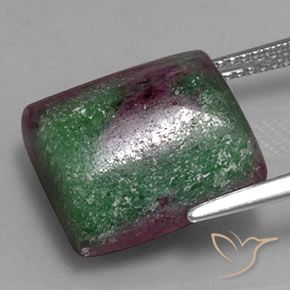 Rubi-Zoisite Multicolorido Natural 19.20ct, baguete, Opaco