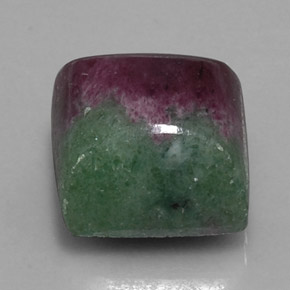 Rubi-zoisita multicolorido natural 20,27ct, quadrado, opaco