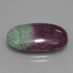 Rubi-zoisita multicolorido natural 13,64ct, corte oval, opaco