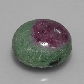 Rubi-zoisita multicolorido natural 13,23ct, corte redondo, opaco