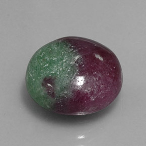 Rubi-zoisita multicolorido natural 12,48ct, corte redondo, opaco