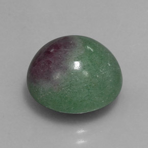 Rubi-zoisita multicolorido natural 10,33ct, corte redondo, opaco
