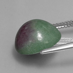 Rubi-zoisita multicolorido natural 10,33ct, corte redondo, opaco