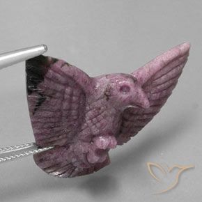 Rubi-Zoisite roxo médio Natural 34.62ct, Chique, Opaco