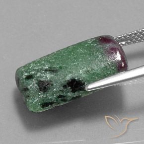 Rubi-Zoisite Multicolorido Natural 13.09ct, baguete, Opaco