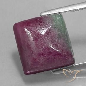 8.93ct Natural Multicolorido Rubi-Zoisite, Quadrado, Opaco