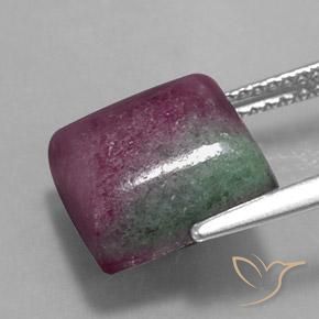Rubi-Zoisite Multicolorido Natural 8.93ct, Quadrado, Opaco