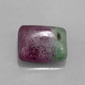 Rubi-zoisita multicolorido natural 5,41ct, quadrado, opaco
