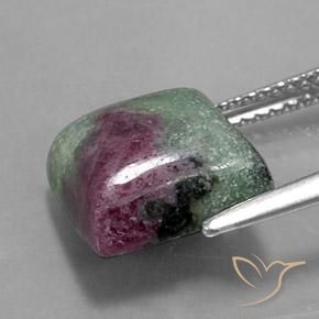 Rubi-Zoisite Multicolorido Natural 6.74ct, Quadrado, Opaco
