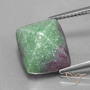 7.76ct Natural Multicolorido Rubi-Zoisite, baguete, Opaco