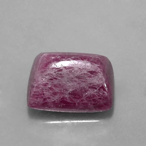 Rubi-zoisita multicolorido natural 8,80ct, baguete, opaco