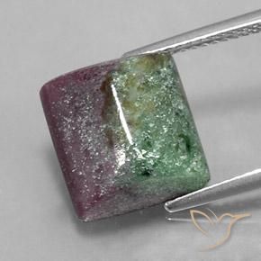 10.64ct Natural Multicolorido Rubi-Zoisite, baguete, Opaco