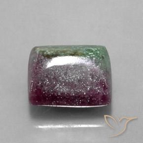 Rubi-Zoisite Multicolorido Natural 10.64ct, baguete, Opaco