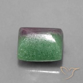 Rubi-Zoisite Multicolorido Natural 8.29ct, baguete, Opaco
