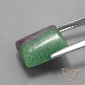 Rubi-Zoisite Multicolorido Natural 8.29ct, baguete, Opaco