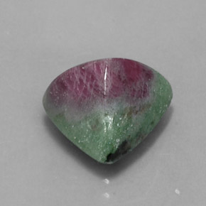 Rubi-zoisita multicolorido natural 7,42ct, trillion, opaco