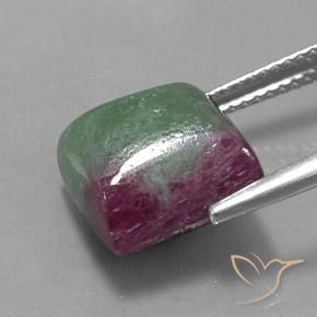 Rubi-Zoisite Multicolorido Natural 9.91ct, Quadrado, Opaco