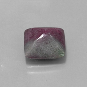 Rubi-zoisita multicolorido natural 5,24ct, quadrado, opaco