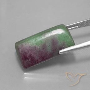 Rubi-Zoisite Multicolorido Natural 16.75ct, baguete, Opaco