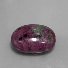 Rubi-zoisita multicolorido natural 13,33ct, corte oval, opaco