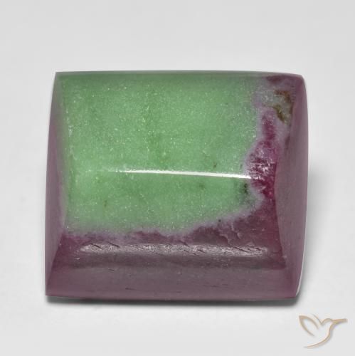 Rubi-Zoisite Multicolorido Natural 15.67ct, baguete, Opaco