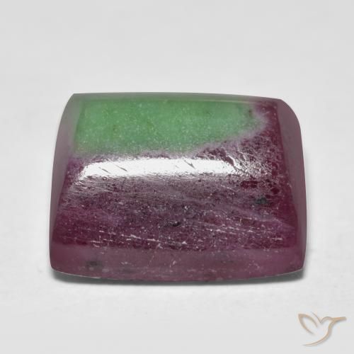 Rubi-Zoisite Multicolorido Natural 15.67ct, baguete, Opaco