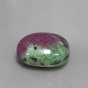 Rubi-zoisita multicolorido natural 9,17ct, corte oval, opaco