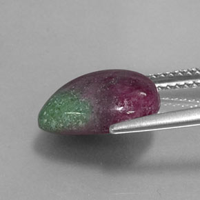 Rubi-Zoisite Multicolorido Natural 5.21ct, Formato de pêra, Opaco