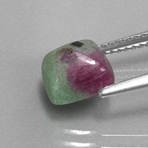 Rubi-zoisita multicolorido natural 2,87ct, quadrado, opaco