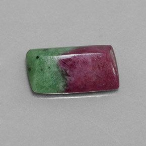 Rubi-zoisita multicolorido natural 9,19ct, baguete, opaco