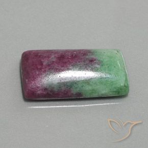 Rubi-Zoisite Multicolorido Natural 18.00ct, baguete, Opaco
