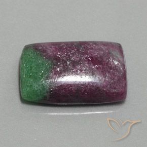 Rubi-Zoisite Multicolorido Natural 16.97ct, baguete, Opaco