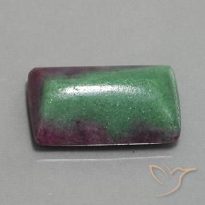 Rubi-Zoisite Multicolorido Natural 16.86ct, baguete, Opaco