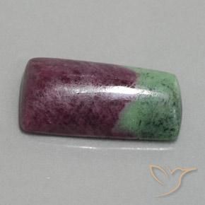 Rubi-Zoisite Multicolorido Natural 19.85ct, baguete, Opaco