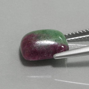 Rubi-Zoisite Multicolorido Natural 4.96ct, baguete, Opaco