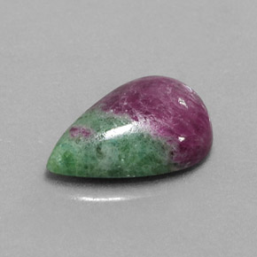 Rubi-Zoisite Multicolorido Natural 6.58ct, Formato de pêra, Opaco