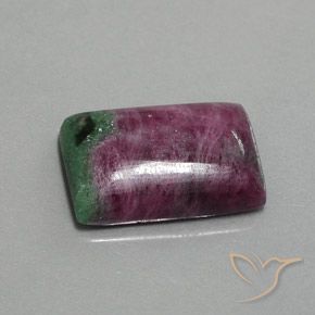 Rubi-Zoisite Multicolorido Natural 18.36ct, baguete, Opaco