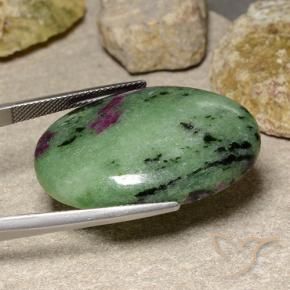 Rubi-Zoisite Multicolorido Natural 48.98ct, oval, Opaco