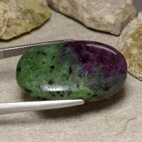 Rubi-Zoisite Multicolorido Natural 49.58ct, oval, Opaco
