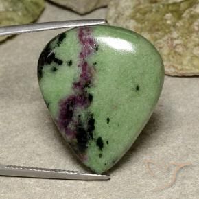 Rubi-Zoisite Multicolorido Natural 40.42ct, Formato de pêra, Opaco
