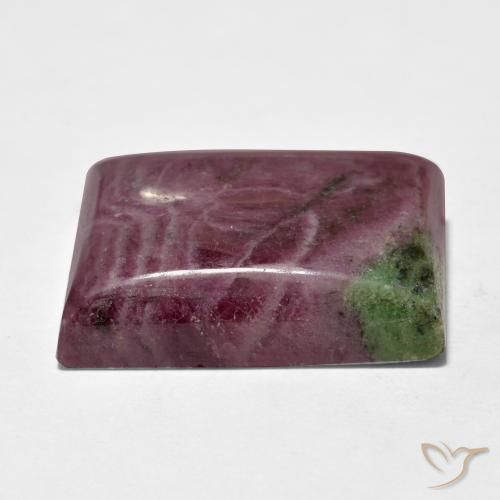Rubi-Zoisite Multicolorido Natural 65.85ct, baguete, Opaco