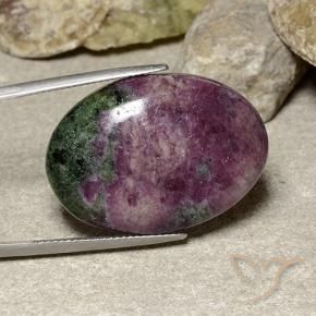 Rubi-Zoisite Multicolorido Natural 42.28ct, oval, Opaco