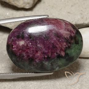 Rubi-Zoisite Multicolorido Natural 46.96ct, oval, Opaco