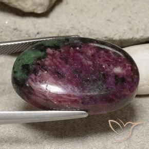 Rubi-Zoisite Multicolorido Natural 46.96ct, oval, Opaco