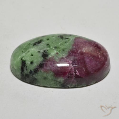 Rubi-Zoisite Multicolorido Natural 68.00ct, oval, Opaco